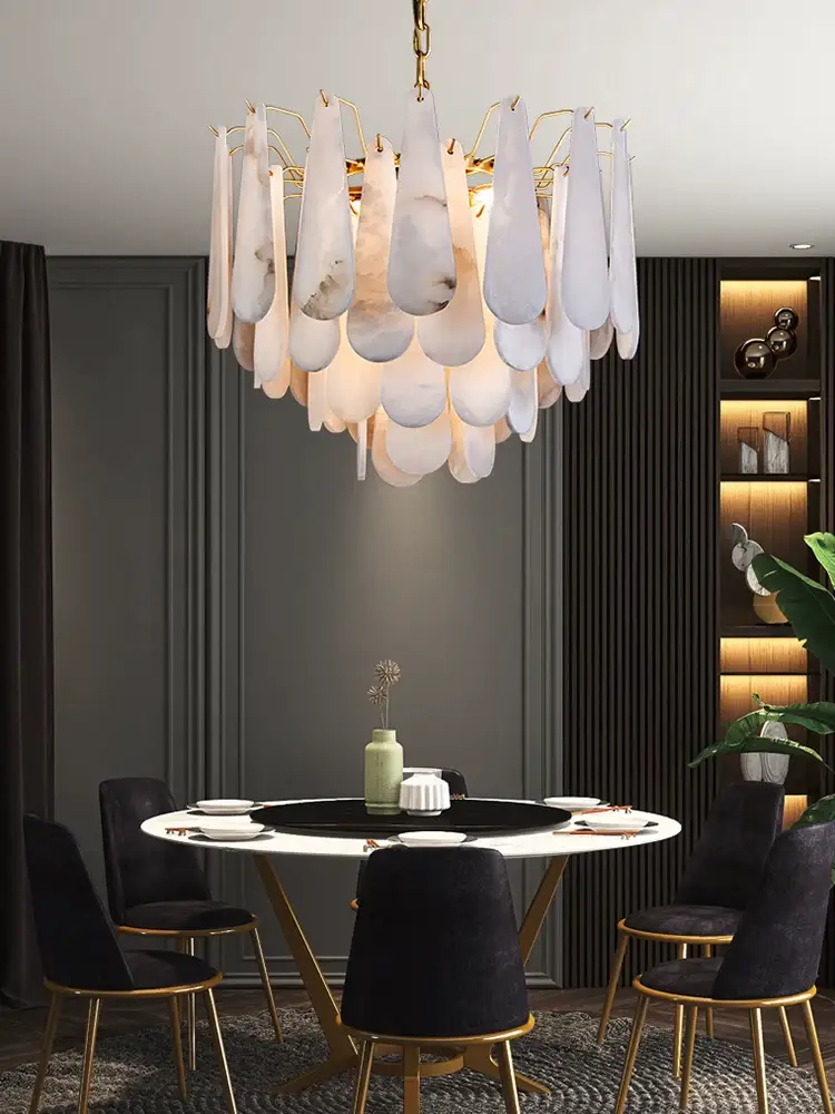 Drop Alabaster Chandelier - Image 10
