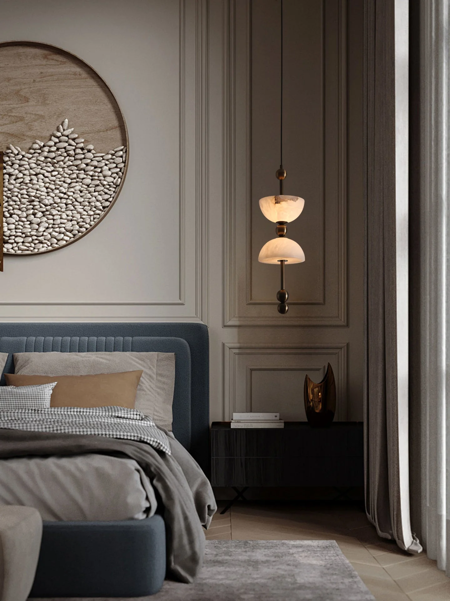 Duo Alabaster Pendant Lamp - Image 12