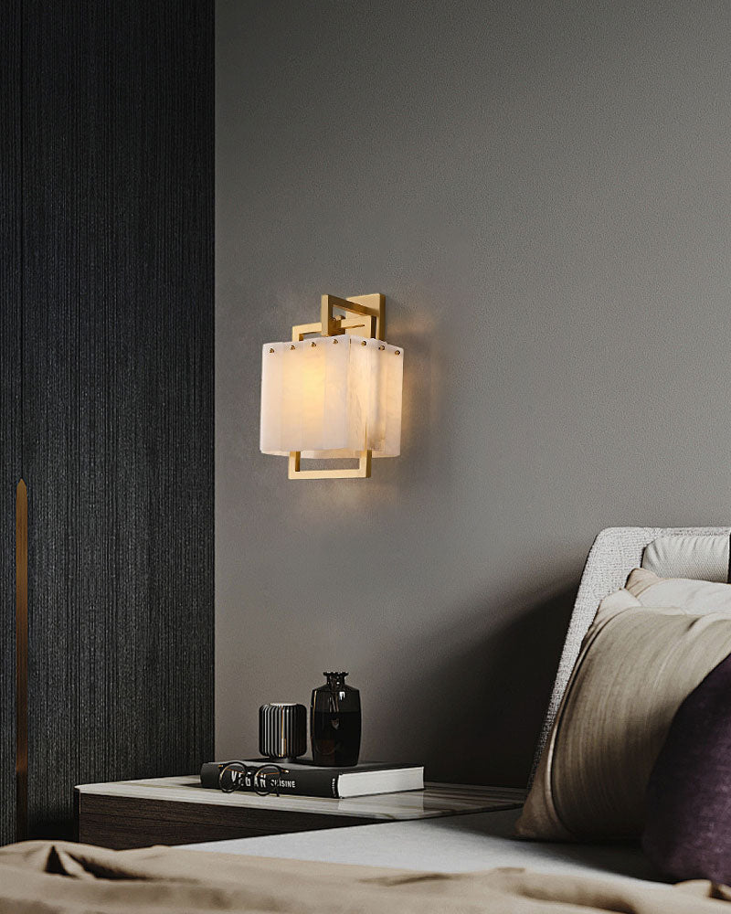 Elegant Cluster Alabaster Dome Suspension Light Lacquered Burnished Brass for hallway - Image 13