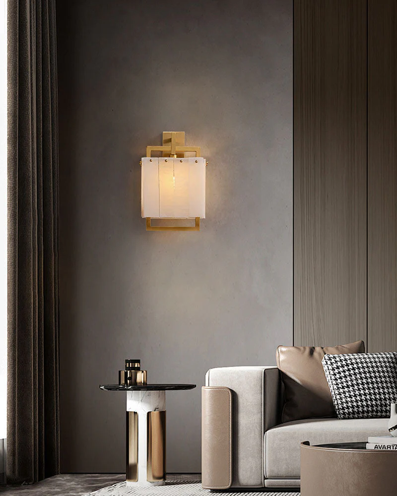 Elegant Cluster Alabaster Dome Suspension Light Lacquered Burnished Brass for hallway - Image 15