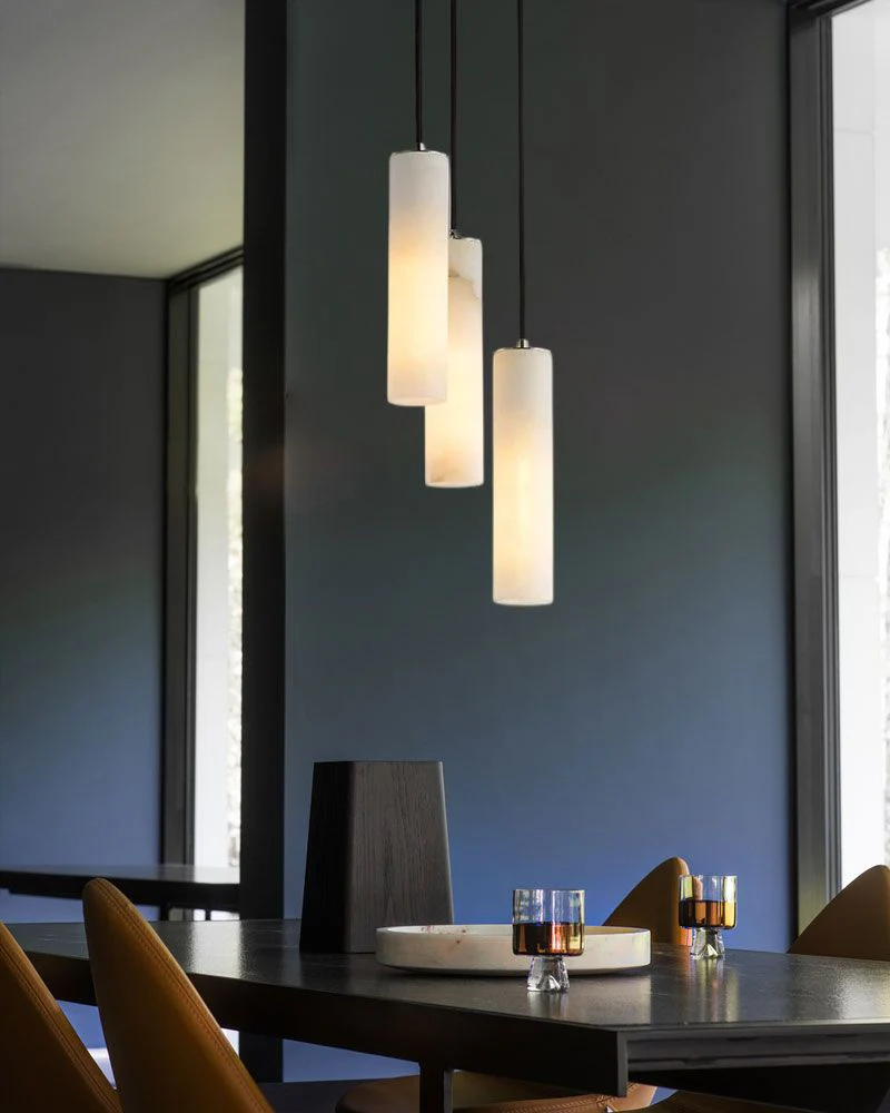 Elegant Lighting Linear Nature Stone 2" Wide Alabaster Chandelier - Image 13