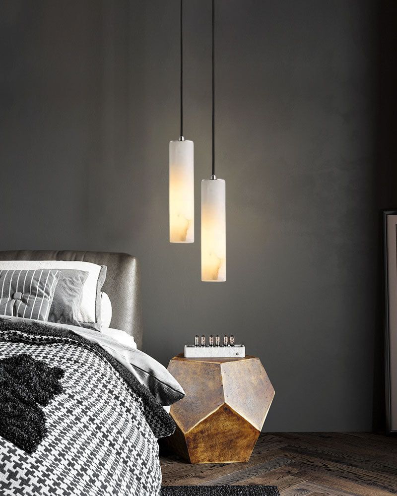 Elegant Lighting Linear Nature Stone 2" Wide Alabaster Chandelier - Image 18