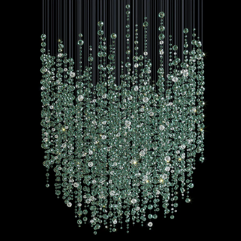Emerald Rainfall Crystal Customize Chandelier - Image 3