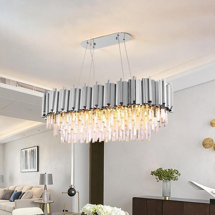 Enoch Crystal Dining Room Chandelier Chorme - Image 2