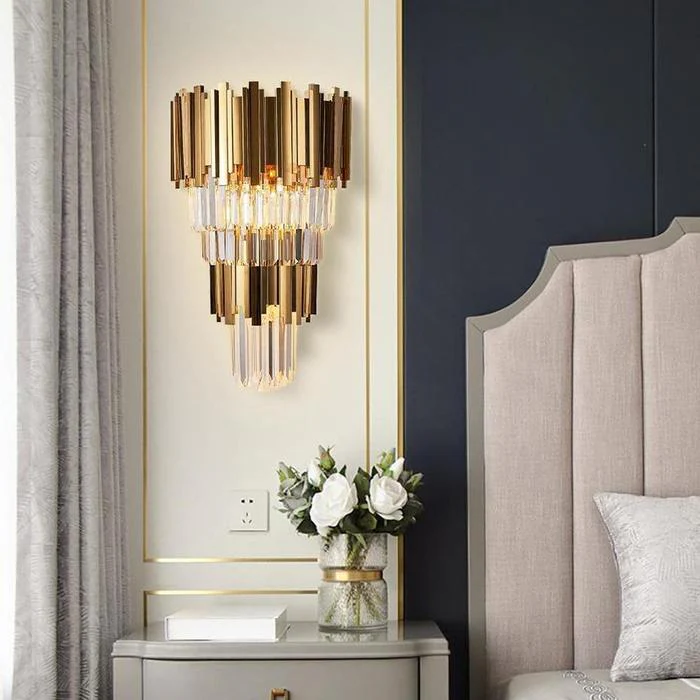 Enoch Three Tier Crystal Wall Sconce - Image 2