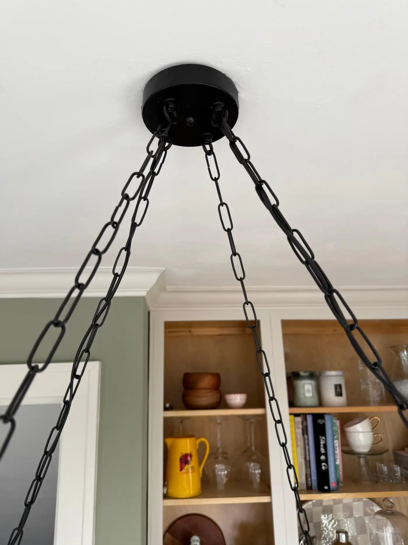 Enormous 36 Ø Flush Mount / Pendant with Stunning Full Moon-Like Alabaster Shade - Image 8
