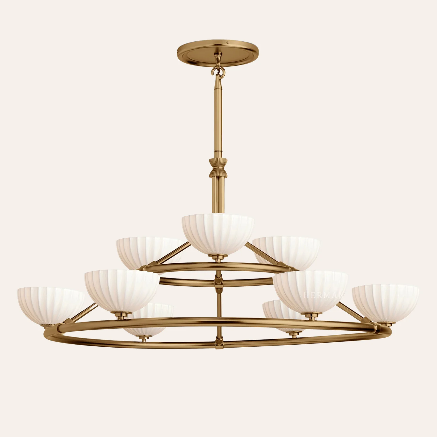 Enzo 48" Glass Double Tier Chandelier - Image 11