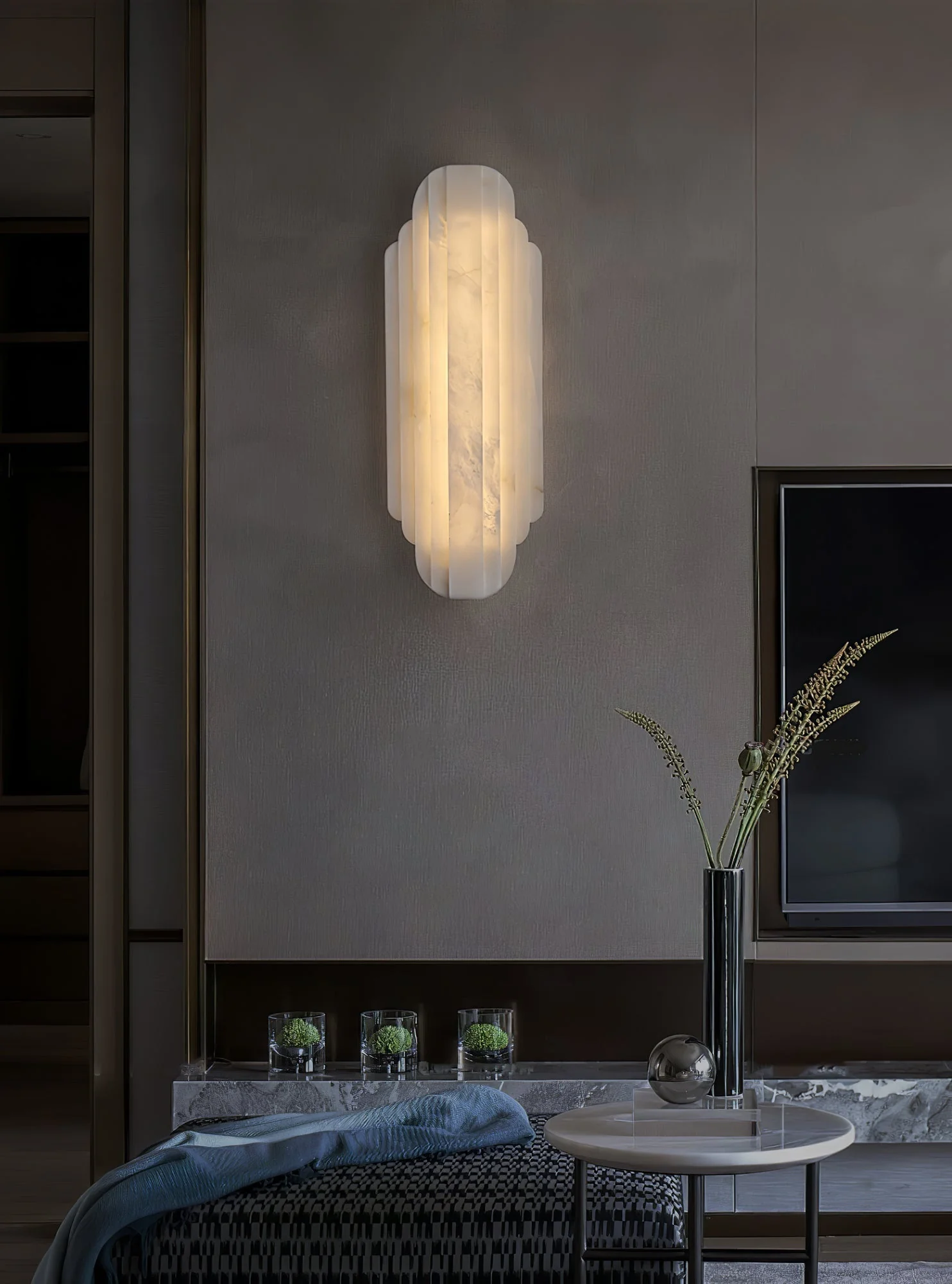 Estelle Alabaster Wall Sconce - Image 6