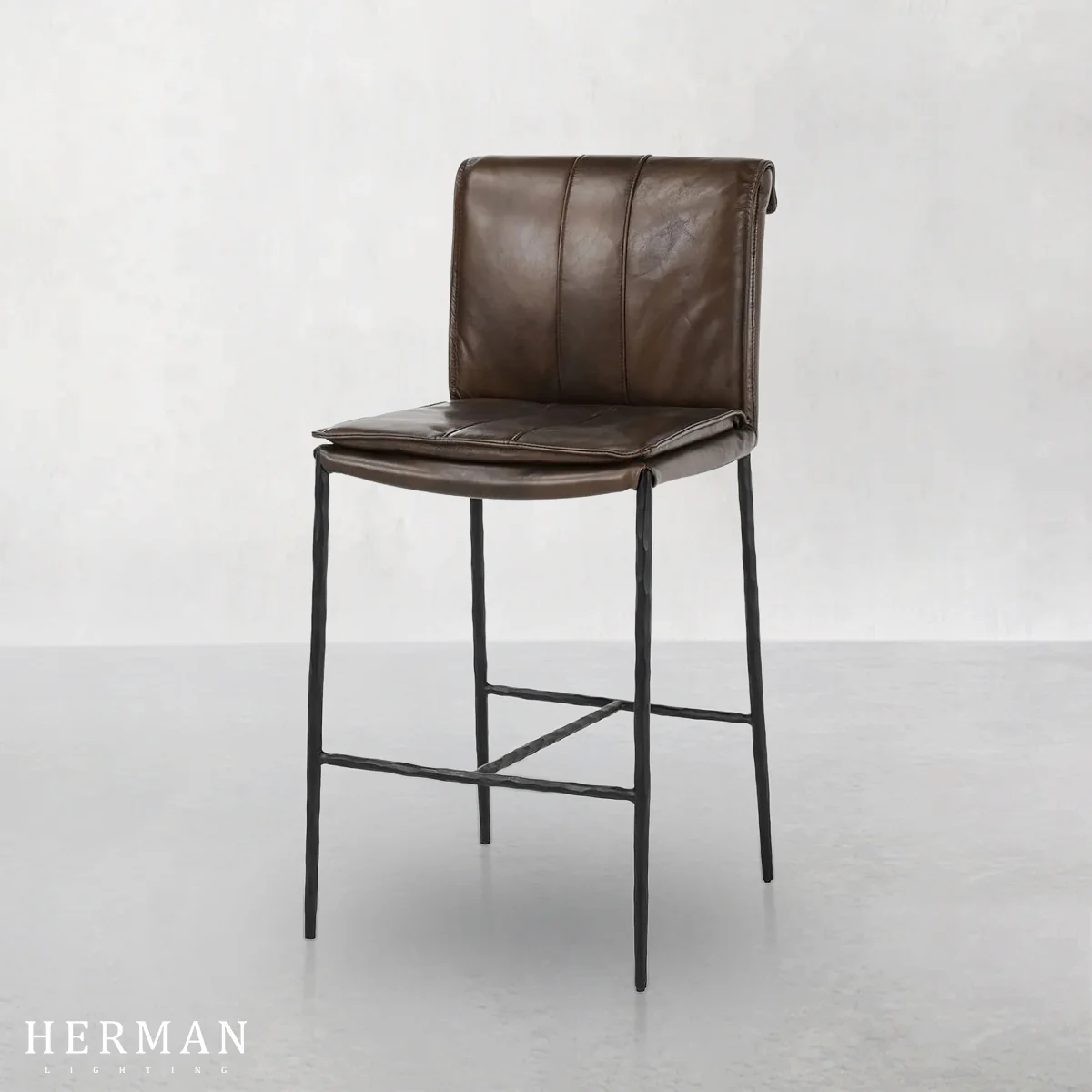 Eugina Leather Stool - Image 8