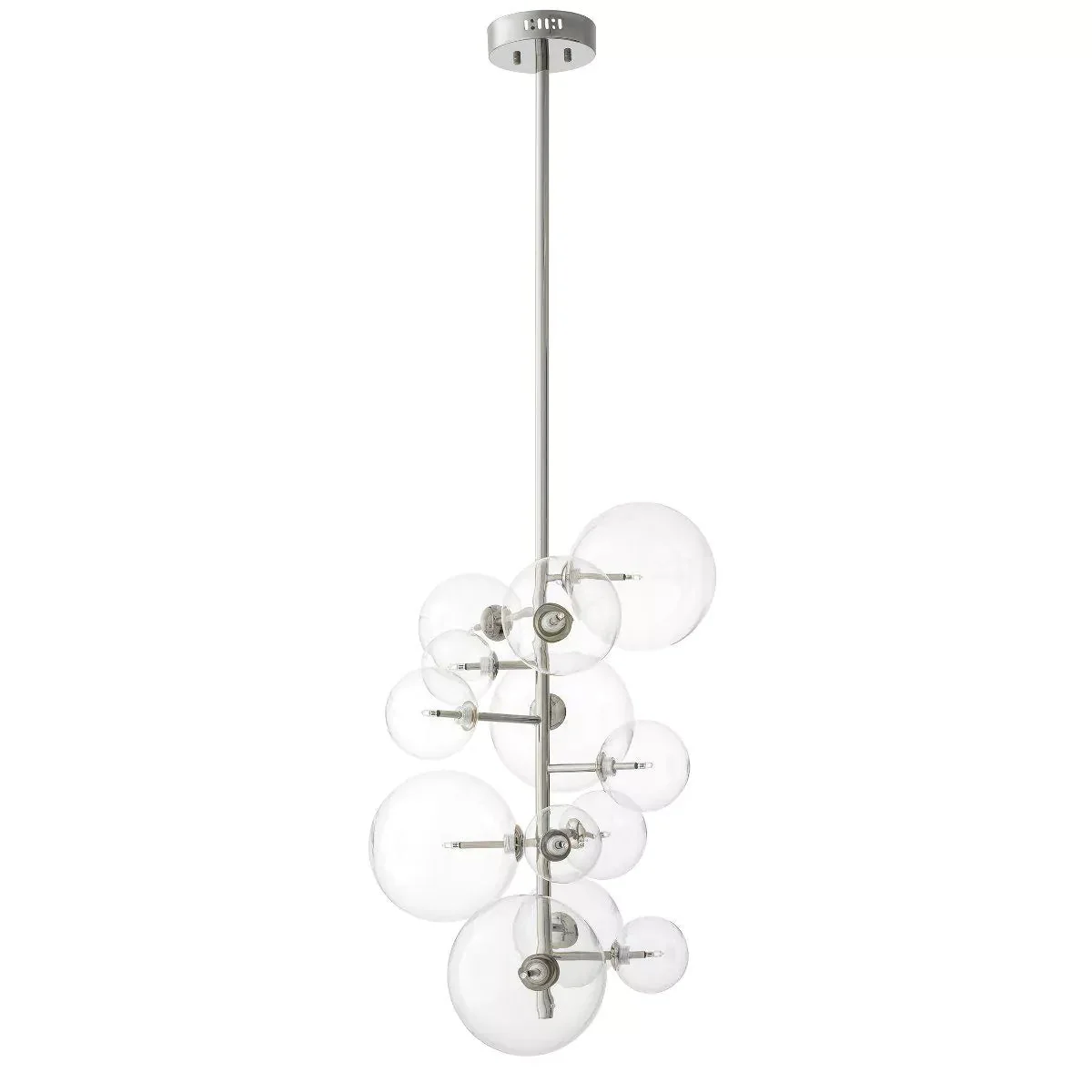 Ezra Modern Brass Chandelier [Antique Brass/Nickel/Bronze/Clear Glass) - Image 4