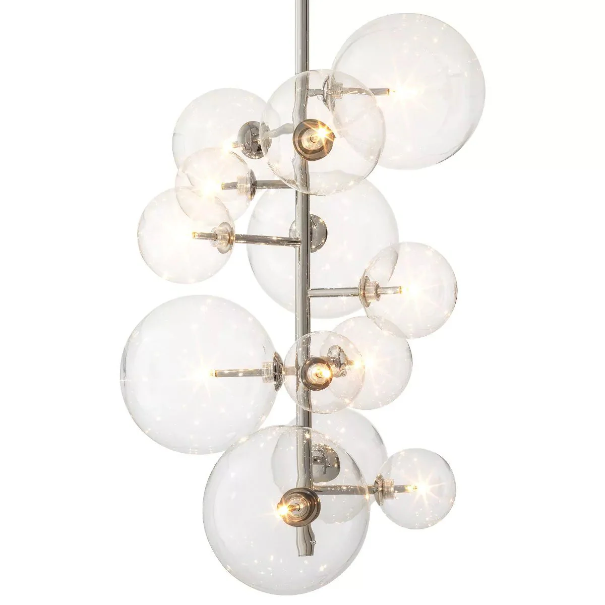 Ezra Modern Brass Chandelier [Antique Brass/Nickel/Bronze/Clear Glass) - Image 5