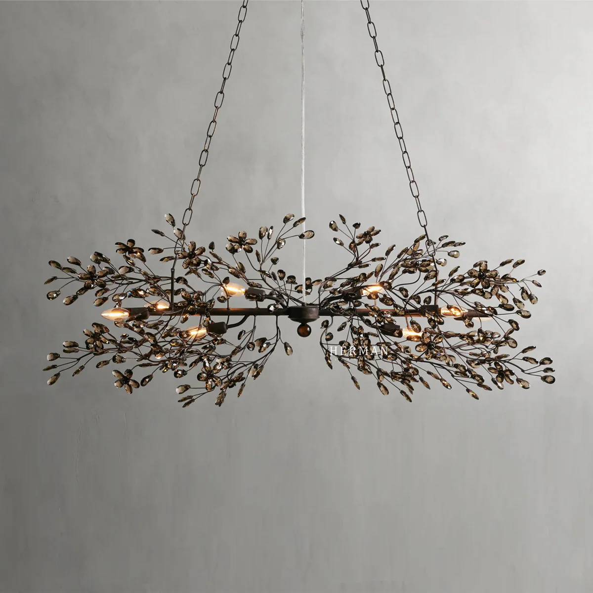 Fiore Colored Linear Chandelier 43" 51" 68" - Image 5