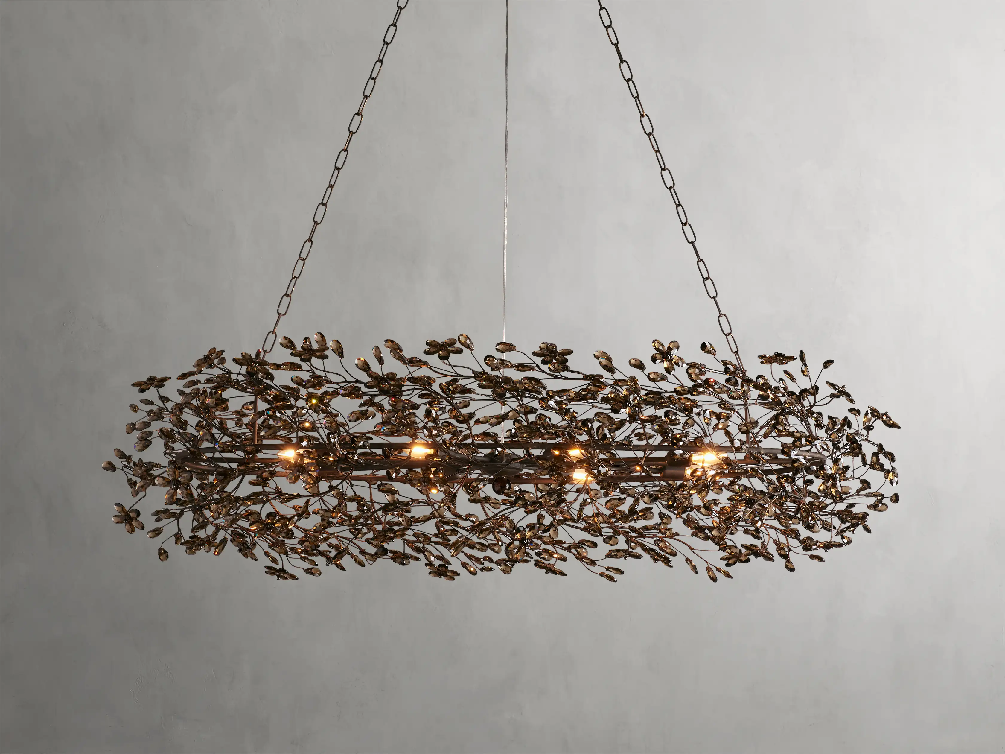 Fiore Colored Oval Chandelier 62" 74" - Image 15