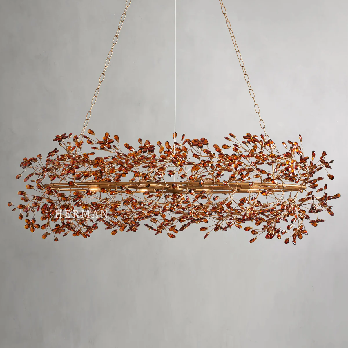 Fiore Colored Oval Chandelier 62" 74" - Image 3