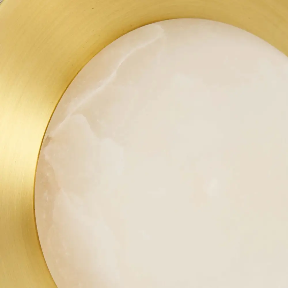 Sculptural Alabaster & Brass Floor Lamp - Image 4