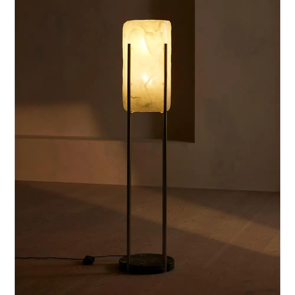 Minimalist Marble & Brass Floor Lamp - Image 2