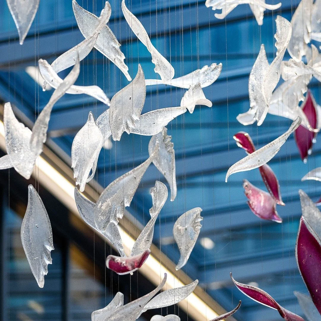 Flying Glass Feather Chandelier - Image 9