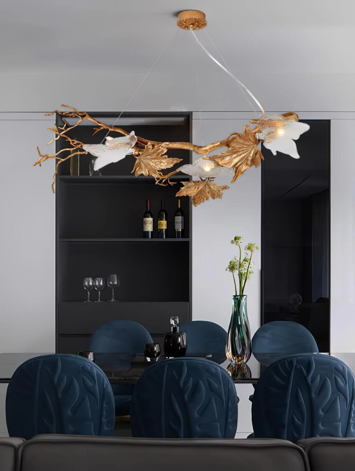 Folio Branch Brass Chandelier - Image 19