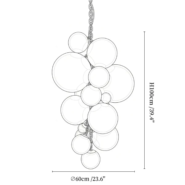 Velymo Grapetta Fruit Grape Hanging Swag Chandelier - Image 17