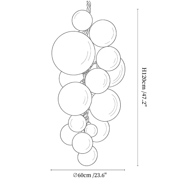 Velymo Grapetta Fruit Grape Hanging Swag Chandelier - Image 18