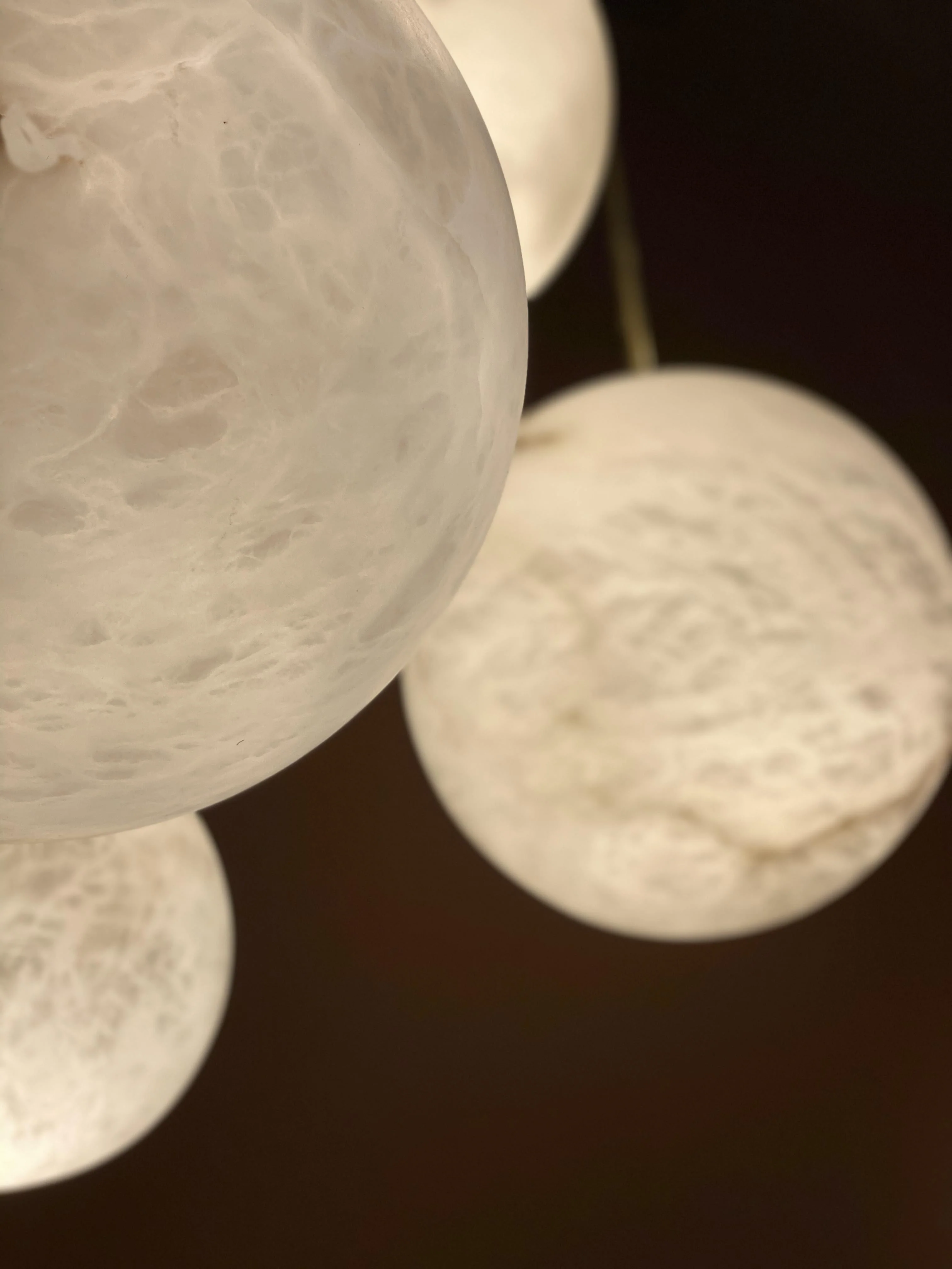 Galaxy Contemporary Italian Alabaster Marble Globe Chandelier - Image 11