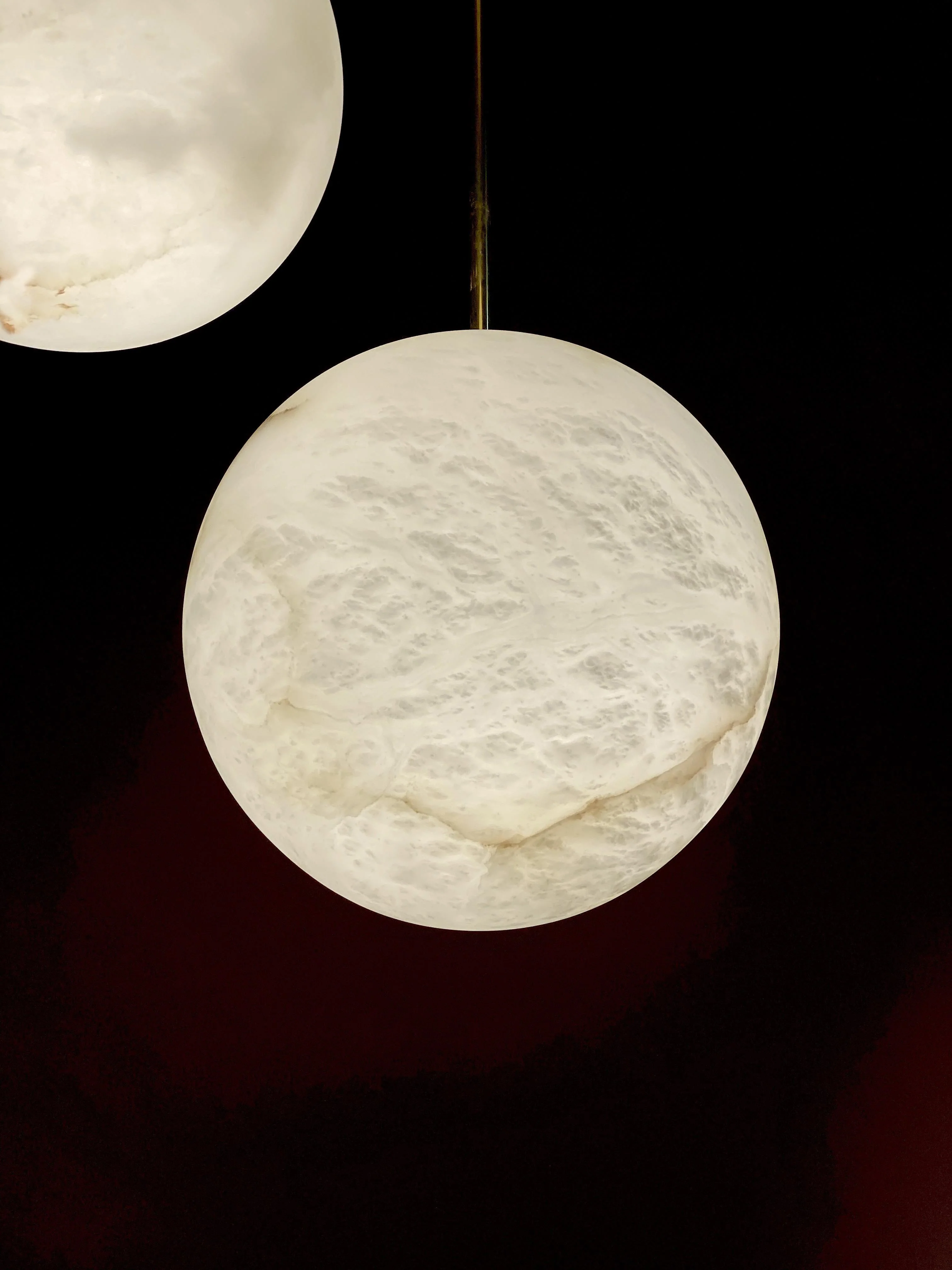 Galaxy Contemporary Italian Alabaster Marble Globe Chandelier - Image 4