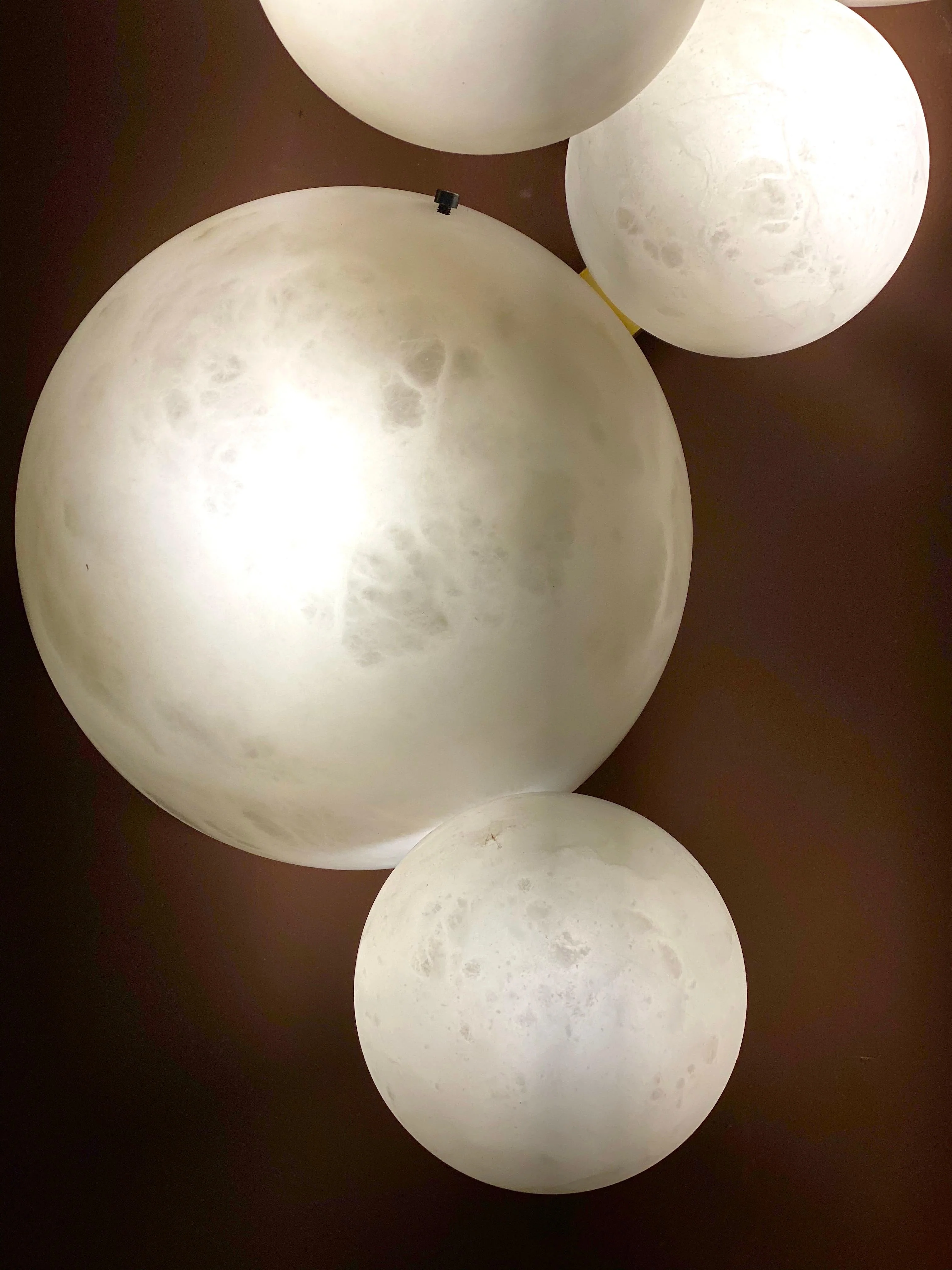 Galaxy Contemporary Italian Alabaster Marble Globe Chandelier - Image 6