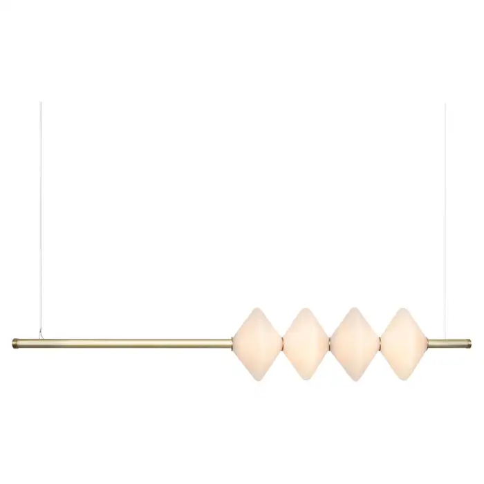 Gem 4 Linear Glass Pendant - 60 inch