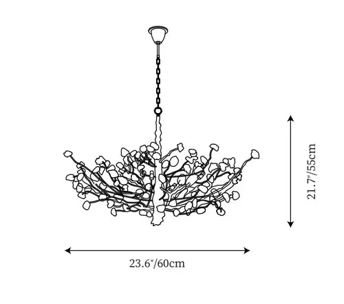 Gemstone Branch Chandelier with Artistic Design for Bedroom or Living Room - Image 13