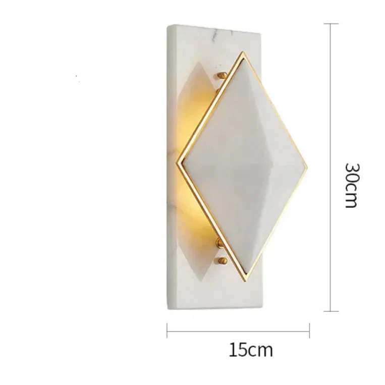 Geometric Alabaster Wall Sconce - Image 7