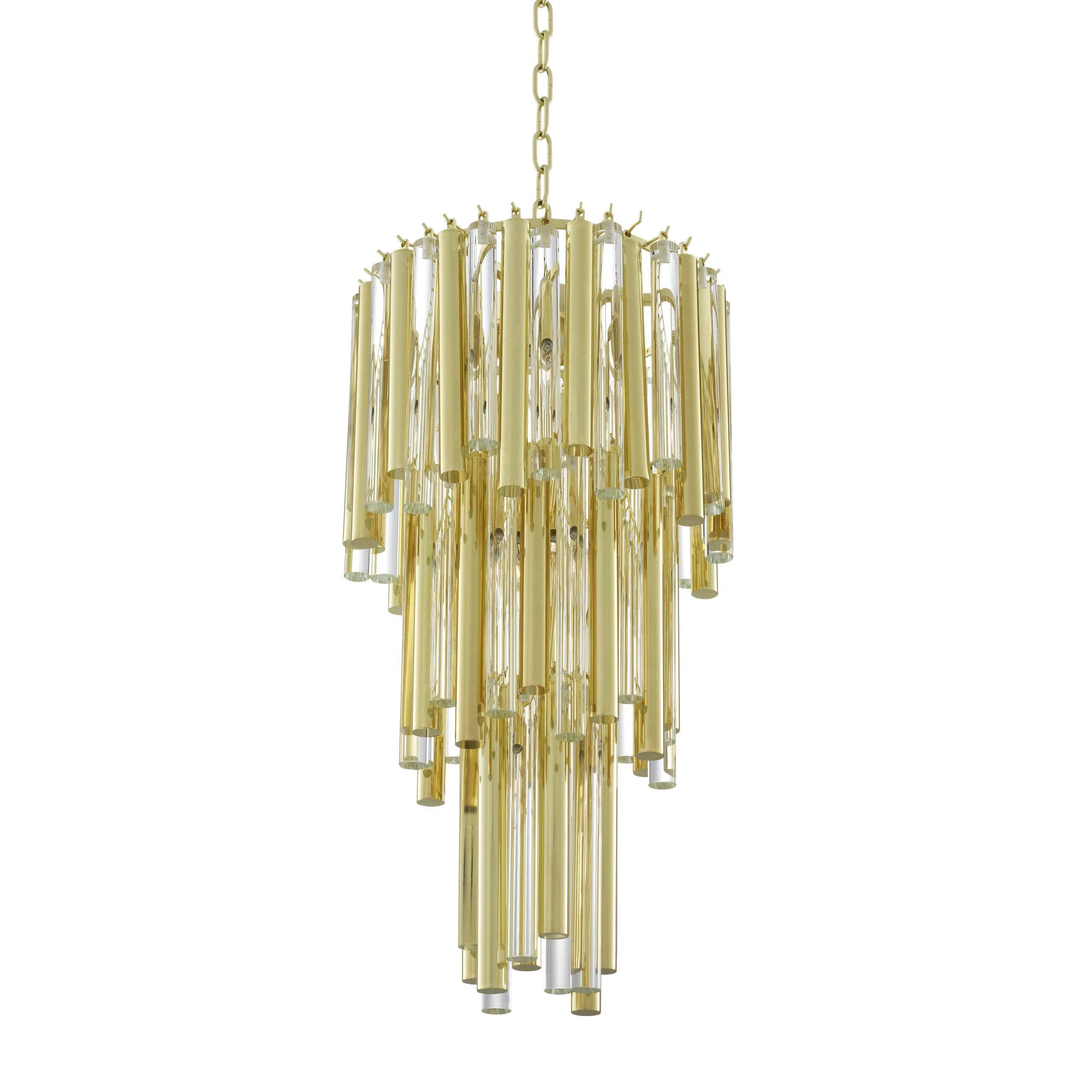 Gigi Modern Glass Chandelier [S/L] - [Gold/Nickel] - Image 3