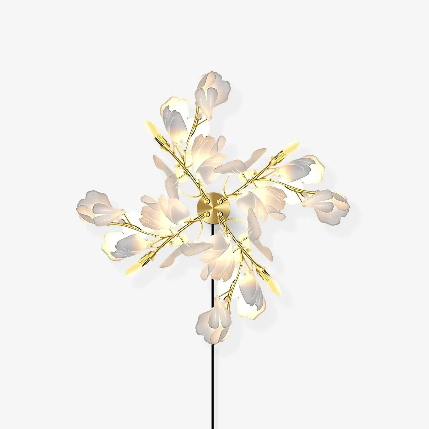 Gingko Flowers Plug-in Wall Lamp
