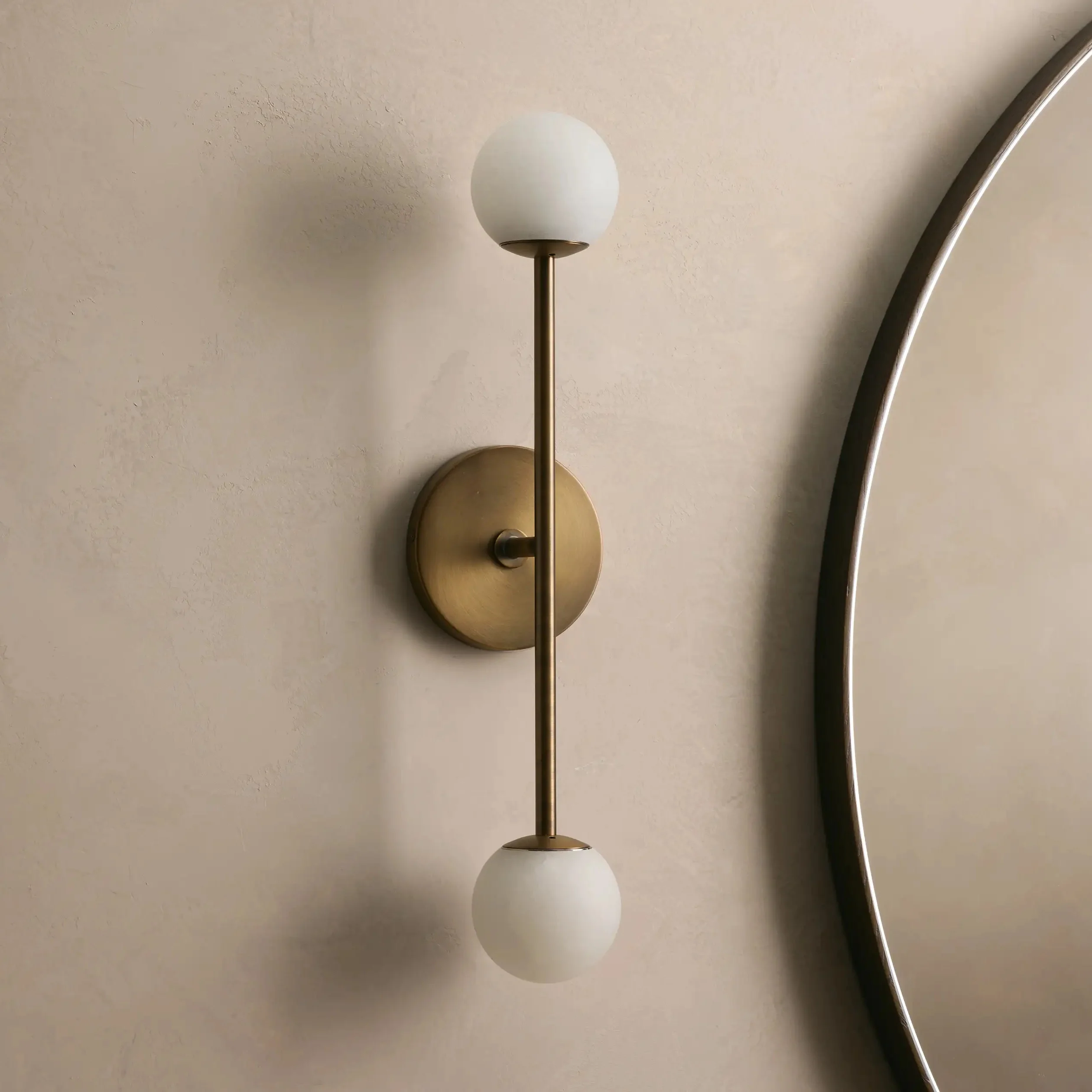 Girouette Double Alabaster Sconce - Image 2