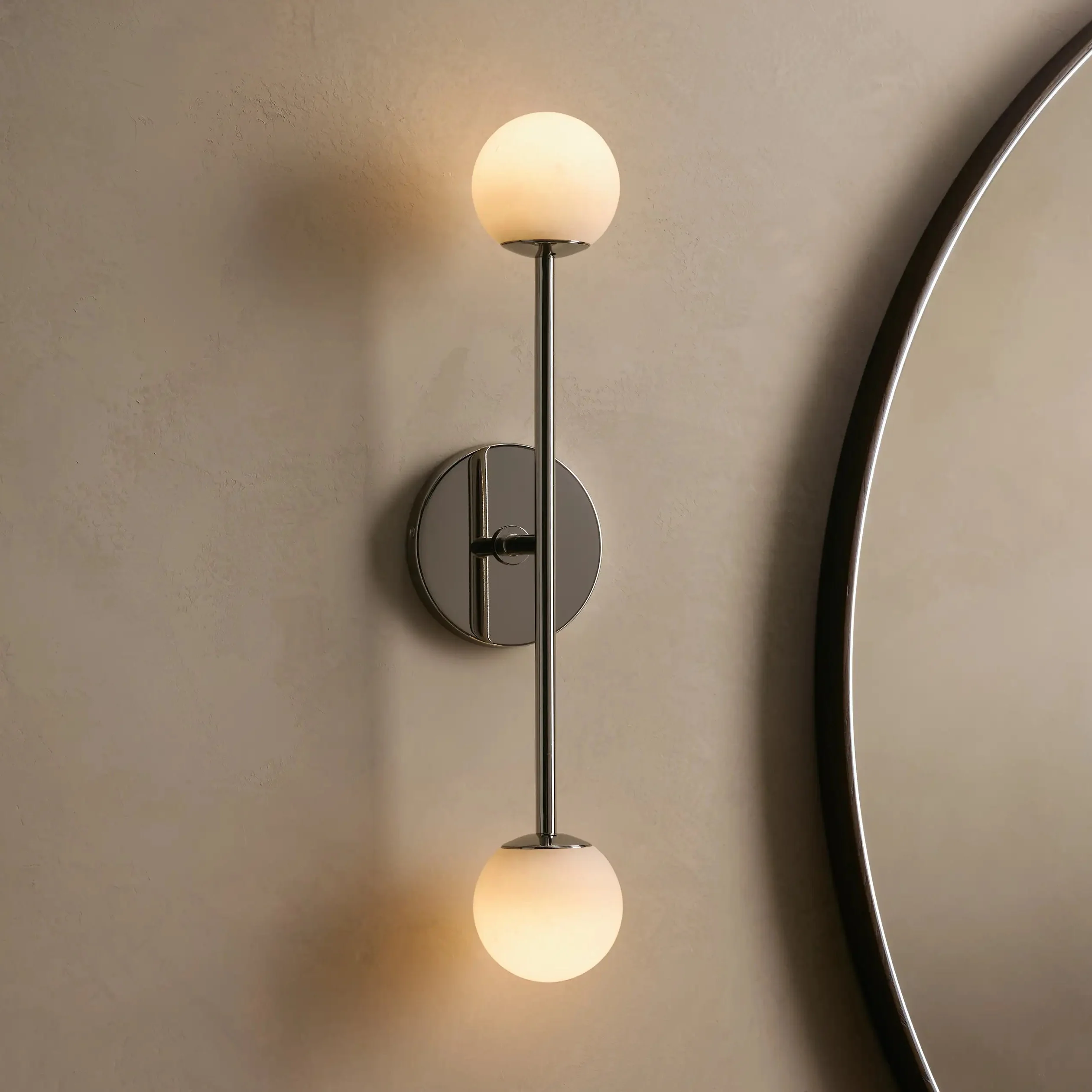 Girouette Double Alabaster Sconce - Image 4
