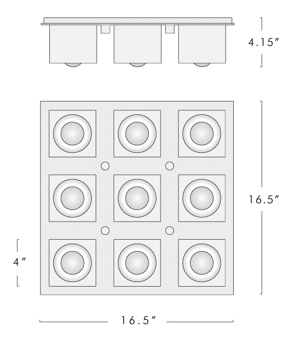 Glaxy 9 Light Flush Mount - Image 3