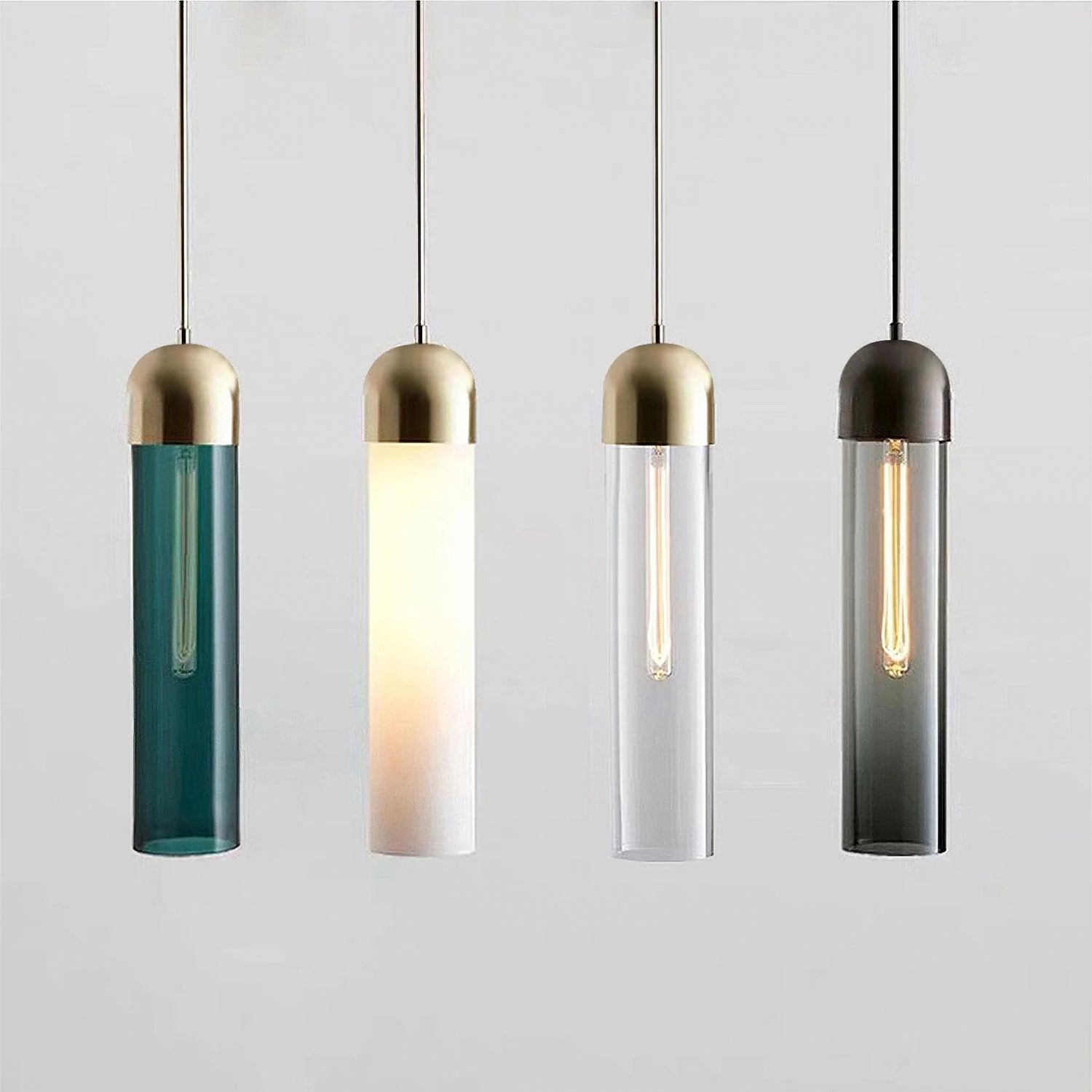 Glass Cylindrical Shape Pendant Light - Image 3