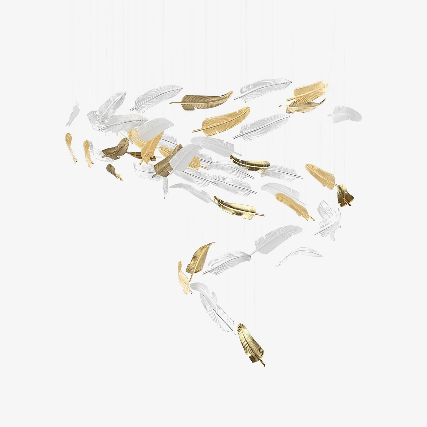 Glass Feathers Flying Chandelier - Image 3