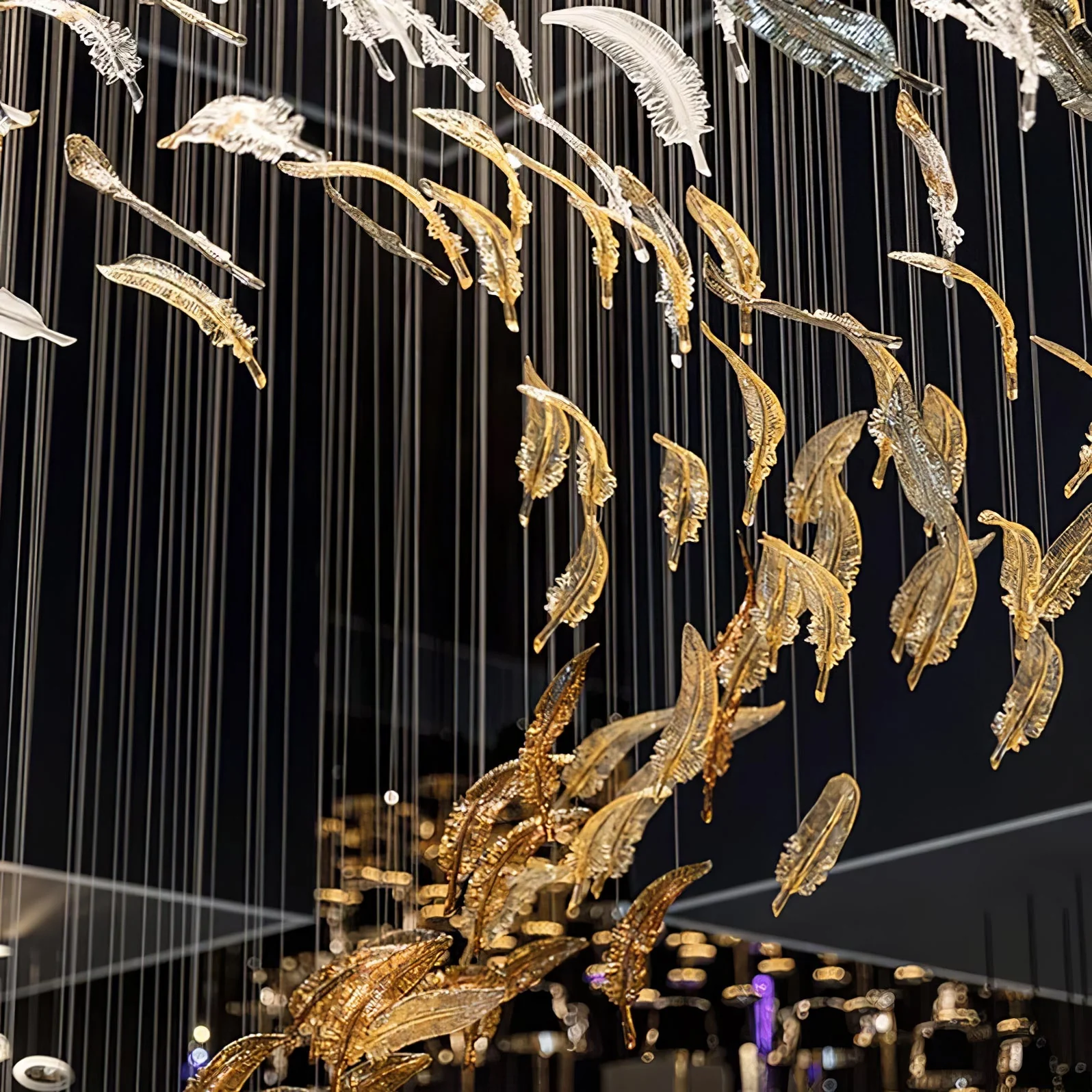 Glass Feathers Flying Chandelier - Image 50
