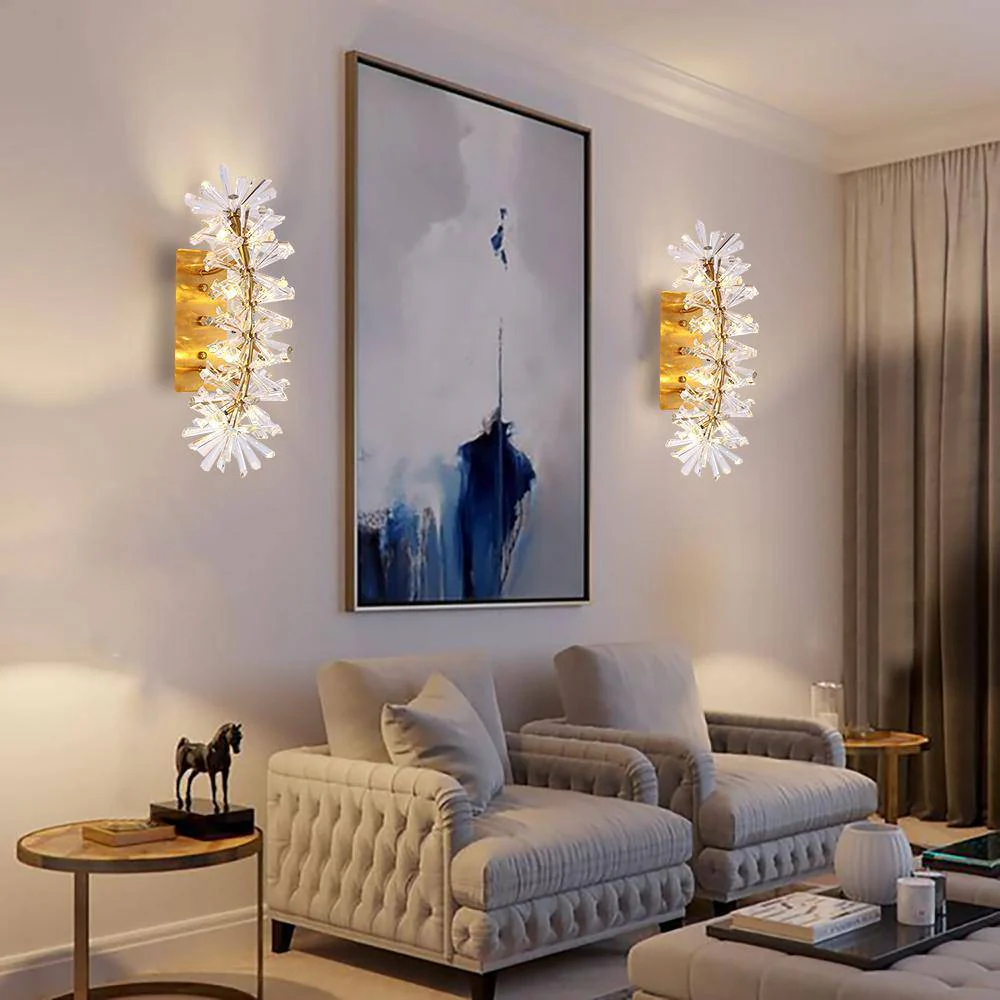 Mira Clear Crystal Wall Sconce - Image 2