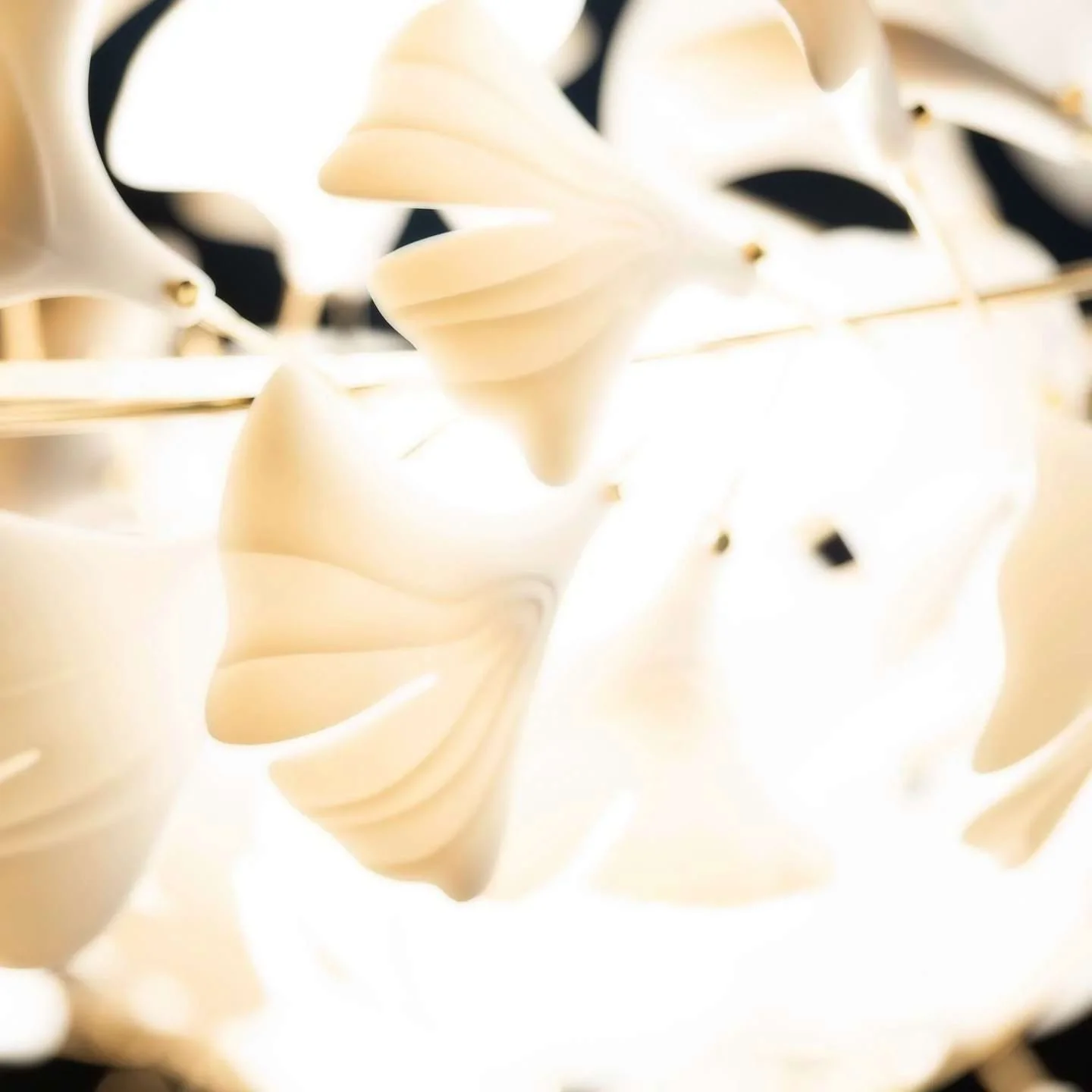 Gold White Leaves Combination Gingko Chandeliers - Image 24