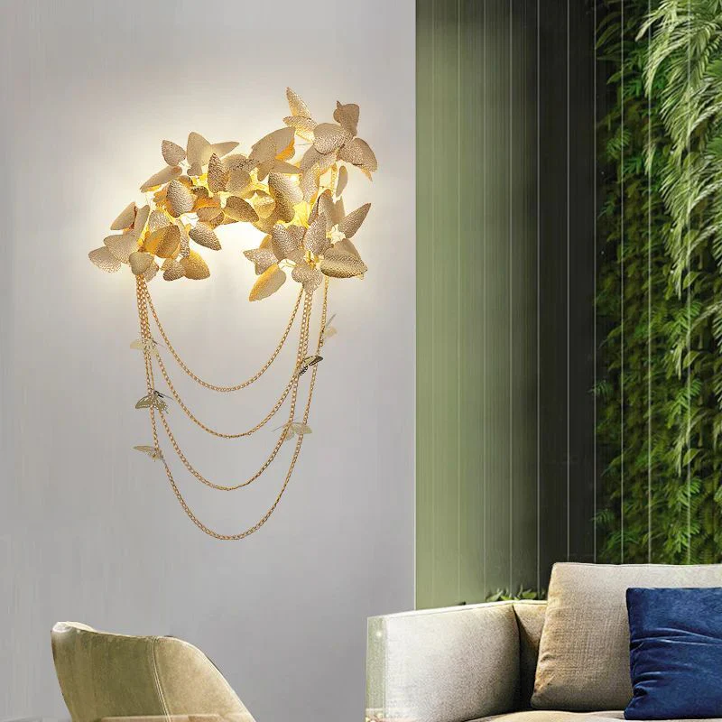 Golden Leaf Sconce 23.6" 47.2"