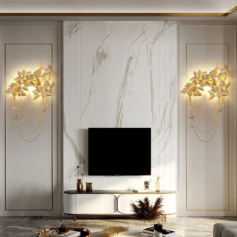 Golden Leaf Sconce 23.6" 47.2" - Image 3