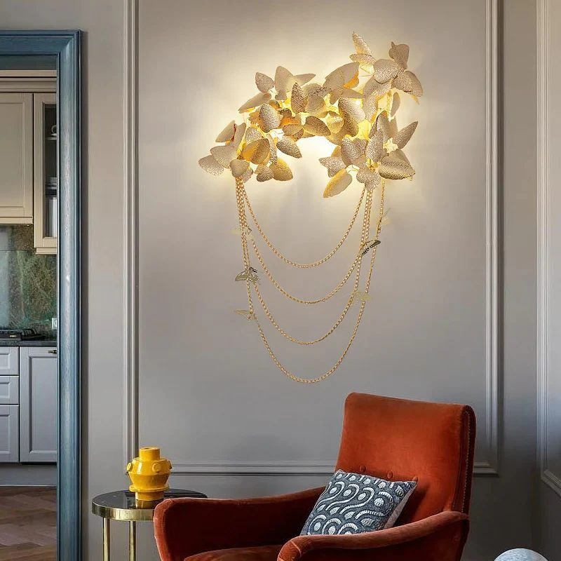 Golden Leaf Sconce 23.6" 47.2" - Image 4
