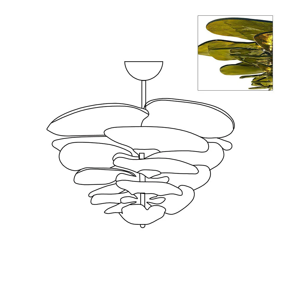 Petals Gold Murano Chandelier - Image 106