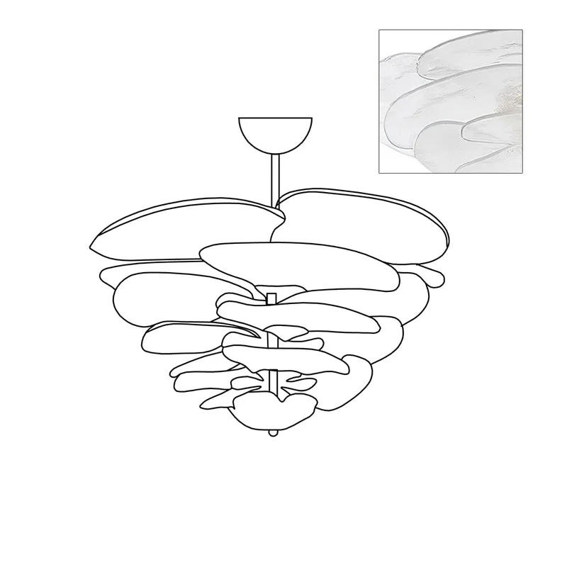 Petals Gold Murano Chandelier - Image 109