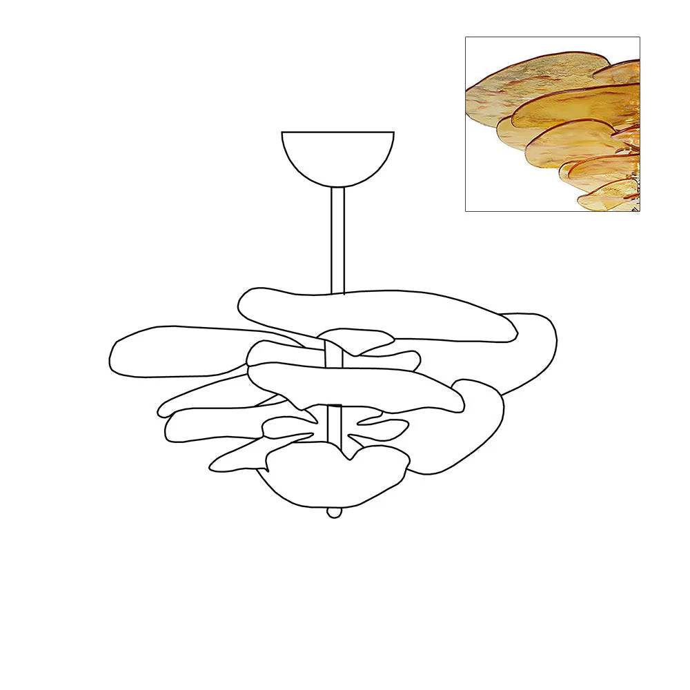 Petals Gold Murano Chandelier - Image 110