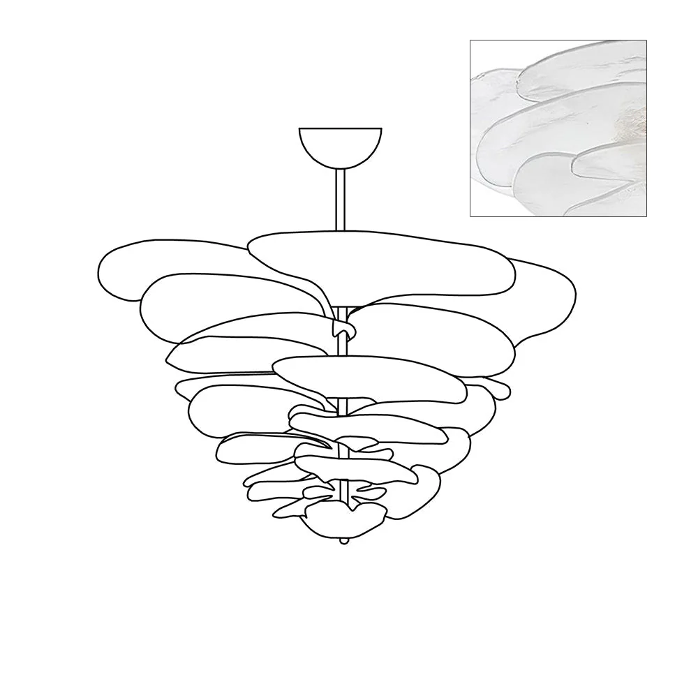 Petals Gold Murano Chandelier - Image 16