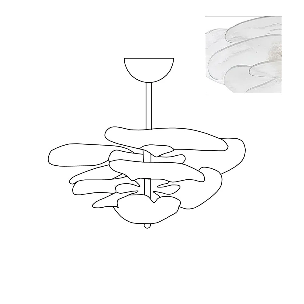 Petals Gold Murano Chandelier - Image 58
