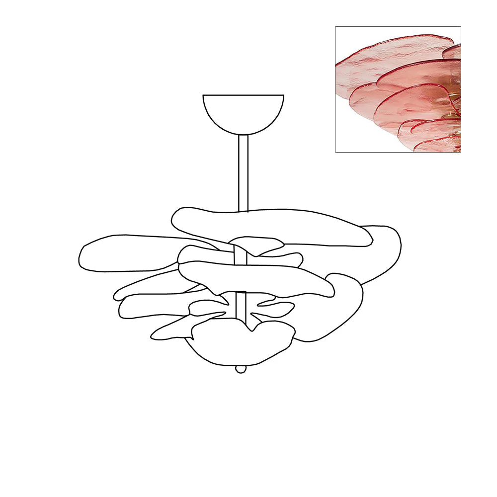 Petals Gold Murano Chandelier - Image 91