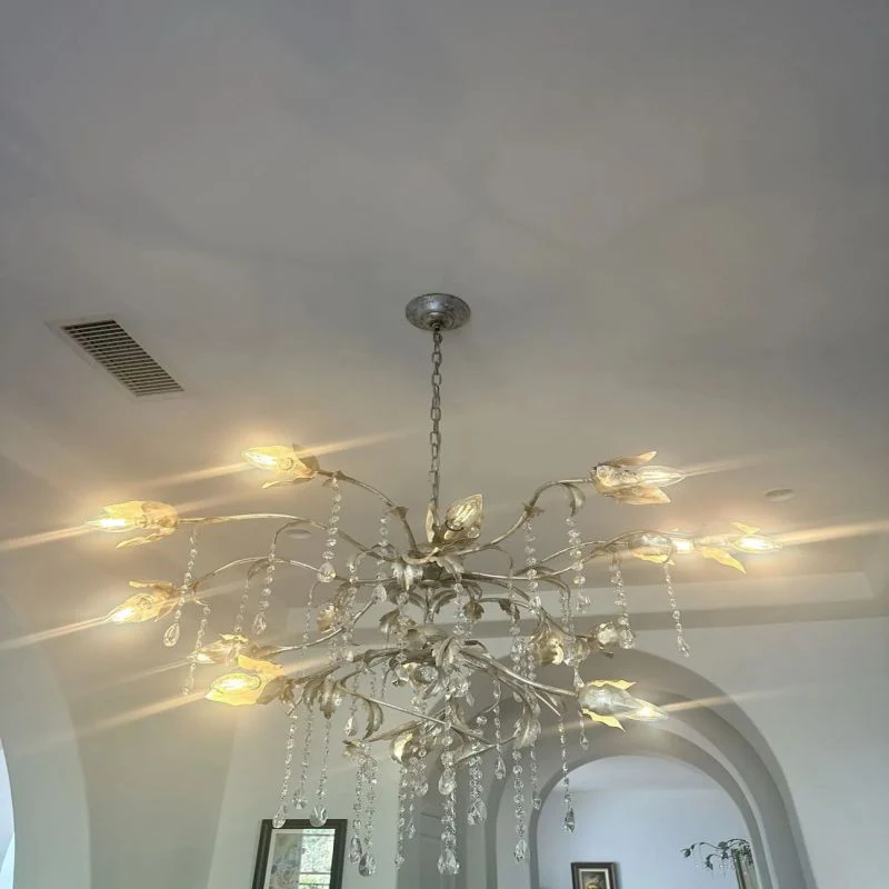 Gothic Viticci Round Chandelier 40"-Silver - Image 7